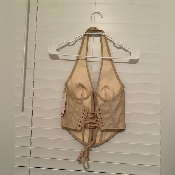 NWT Urban Outfitters Faux Leather Corset - Picture 7 of 8